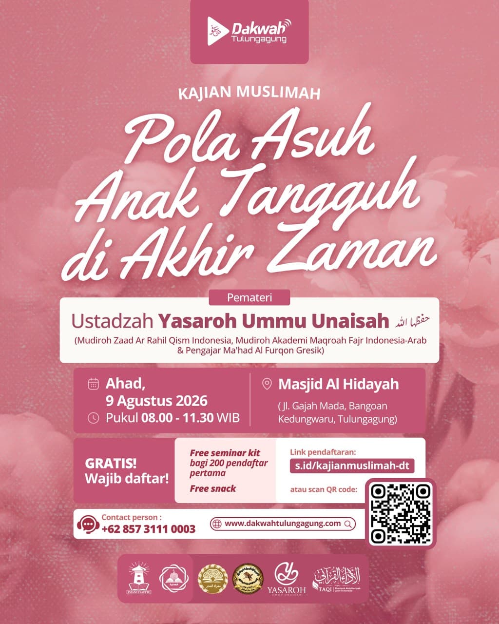 Poster Kajian Khusus Muslimah: Pola Asuh Anak Tangguh di Akhir Zaman